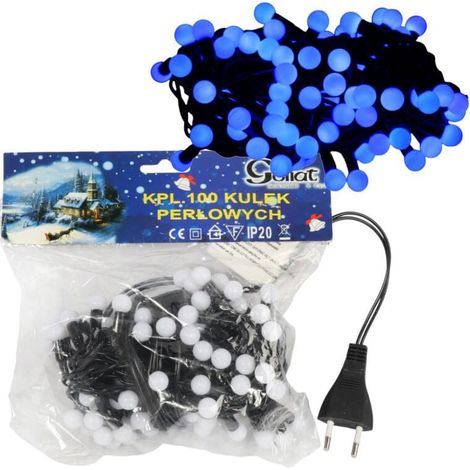 Luci natalizie a filo, 100 perle LED blu (1/5)
