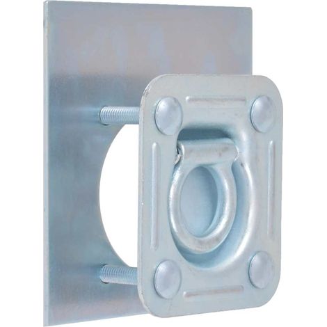 Anneaux d'arrimage pour remorque camion fixation acier galvanisé 2000 kg argenté lot de 6 (1/5)