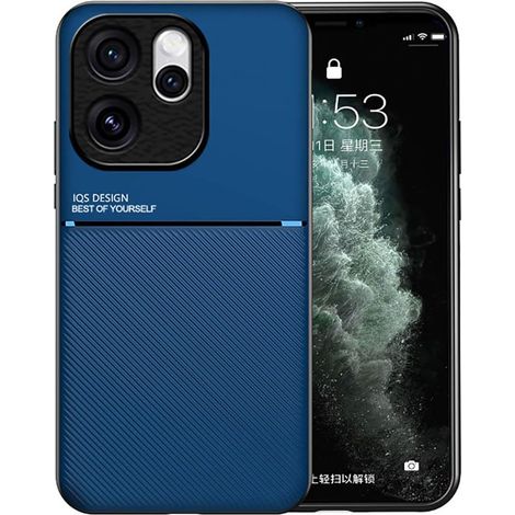 Coque pour Oppo Reno15 F(Oppo Reno15 FS) 5G, Grâce Exquis Mode Texture Doux Étui, Premium Très Mince Antichoc Antidérapante TPU + PU Bumper Silicone Housse. Bleu (1/5)