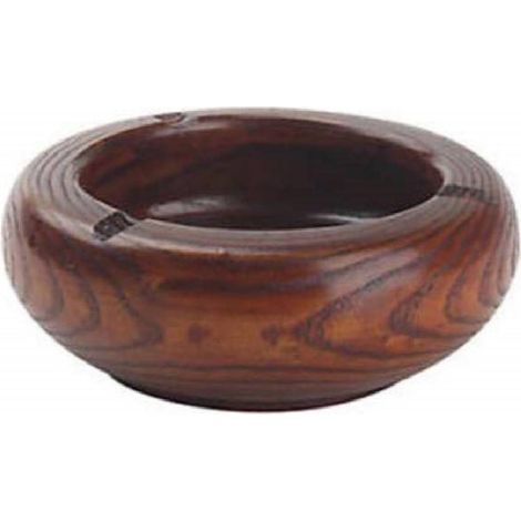 Cendrier En Bois 12.5cm Avec écorce De Bois Tronc Oriental Df61858