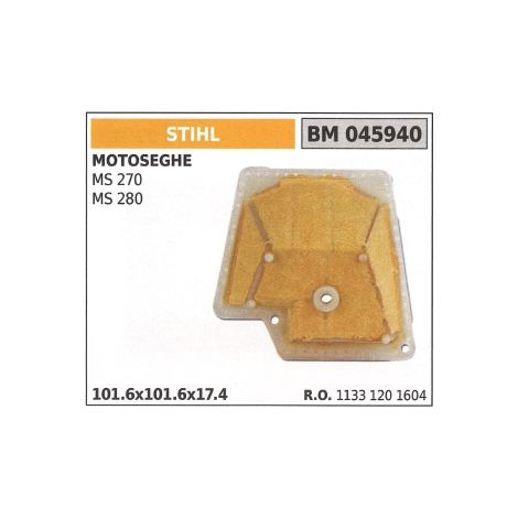 STIHL Luftfilter für MS 270 280 Kettensäge 045940