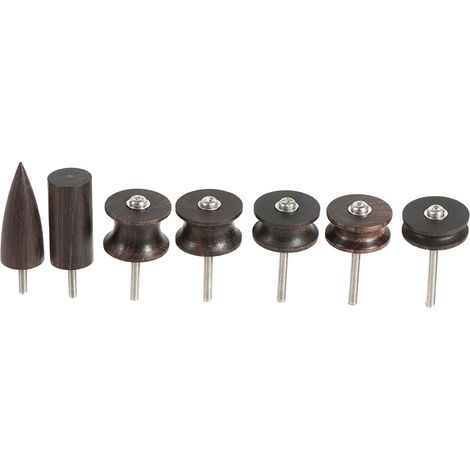 Kit Artisanat Cuir Bois Brunissoir Polissage Ensemble 7 Pièces Outil Lissage Finition Ponçage Bricolage Travail Cuir (1/2)
