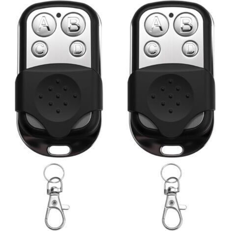 2 Pièces Telecommande Universelle Portail 433.92 MHz Bip Portail Universelle Sans Fil Compatible télécommande garage Code Fixe Rolling Code à 4 Boutons pour Porte de Garage et Voiture (1/5)