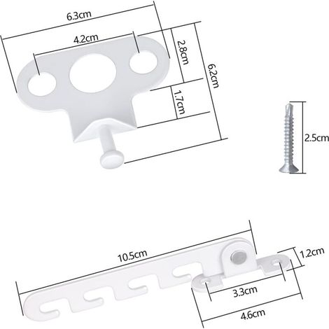 Ersandy Entrebâilleur de Fenêtre à Battant 2 PCS Restricteur de Fenêtre, Livré avec 4 vis, Verrou de Fenêtre Serrure de Fenêtre à l'épreuve pour Régler l'ouverture de la Fenêtre (Blanc) (1/3)