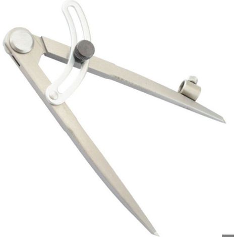Compas À Pointes Sèches - 20 cm - Acier Inoxydable - Pour Menuiserie Dessin Marquage Métal Cuir - 1 Pièce (1/5)