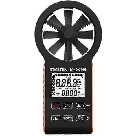 Anémomètre numérique portatif intelligent de haute précision, compatible avec les mesures de vitesse du vent et de volume d'air. (1/5)
