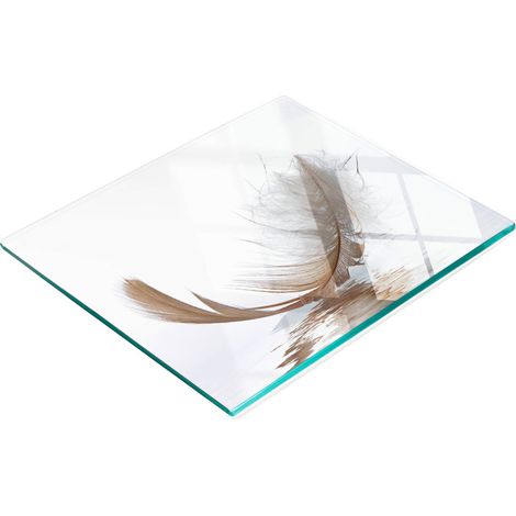 Tablero decorativo multifuncional de vidrio templado con dise帽o de agua de manantial, 60x52 cm.