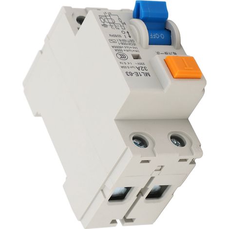 Disjoncteur miniature 1P+N 32A 230V, petit différentiel, boîtier en PC ignifuge, coupe-circuit compact pour protection contre les fuites, installation domestique. (1/5)