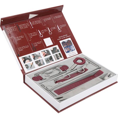 Kit 13 outils démontage autoradio – leviers plastique pour panneaux de porte, tableau de bord, garnitures et moulures (1/5)