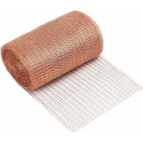 Malla de cobre de 9 m para control de plagas, red de cobre tejida flexible, malla de filtro de cobre, malla de alambre de cobre para protección de jardín, roedores, insectos y caracoles, doble capa (1/5)
