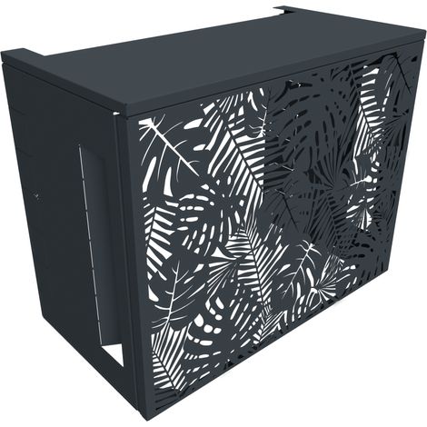 Atole – Cache climatiseur en aluminium thermolaqué – H. 80 cm x L. 100 cm x P. 54 cm – Protection anti-corrosion – Circulation d'air optimisée