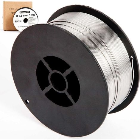 Fil MIG sans gaz, fil fourré en acier inoxydable E71T-GS, 8 mm x 10 mm, 5 kg, auto-protégé, pour poste à souder MIG sans gaz