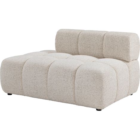 Méridienne gauche en tissu chiné beige FACIVIL (1/4)