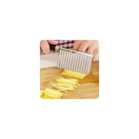 Coupe-frites de pommes de terre accessoires de cuisine en acier inoxydable couteau à vagues lame dentelée hachoir trancheuse de carottes outils de légumes