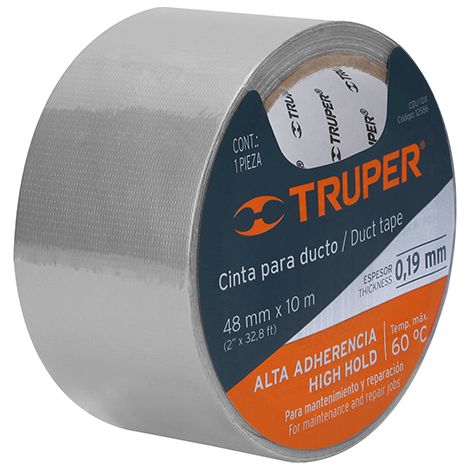 Truper Cinta americana gris 48mm x 10 mt
