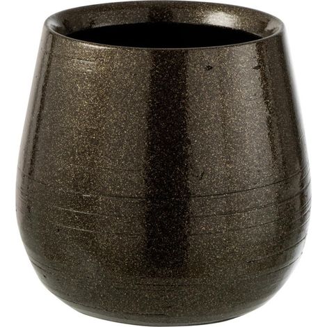 Cache-Pot en Céramique "Brillant" 20cm Vert