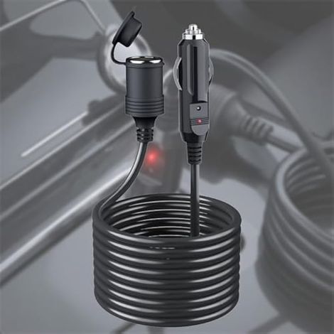 Rallonge Allume Cigare de Voiture: 5 m Câble Allume Cigare 12 V, Rallonge Prise Allume Cigare avec Fusible 15 A pour 12 V/24 V (1/4)