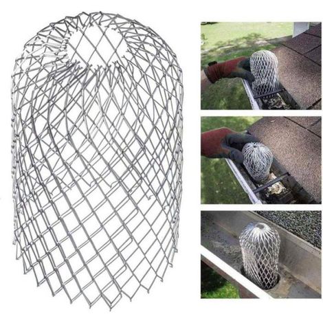 Filtre de gouttière - 4 pièces - Protection anti-feuilles - Grille de gouttière - Brosse de gouttière - 15 x 8 x 8 cm - Protection (1/5)