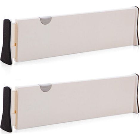 Séparateurs de Tiroir ( Lot de 2), Organisateurs de Tiroir Réglables, (28.3 - 44cm) Diviseur de Tiroir Cuisine pour Chambre, Salle de Bain, Bureau, Placard-- (1/5)