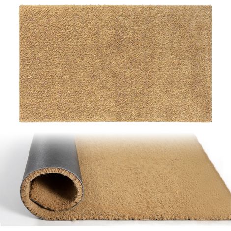 Zerbino Ingresso In Cocco Tappeto Antiscivolo Antibatterico 40 x 60 Cm AsciugaPassi Facile Da Pulire Resistente Rettangolare Tappetino Colore Naturale Neutro (1/5)