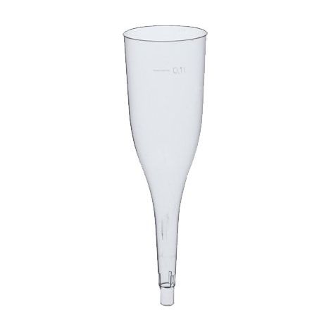 PAPSTAR 12186 50 - Bicchiere da champagne (accessorio superiore, 0,1 L, diametro 5 cm, altezza 17,5 cm), colore trasparente, (senza base) (1/3)
