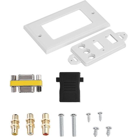 Panneau multimédia mural 3-en-1 protégé multicouche HDMI VGA RCA (1/5)
