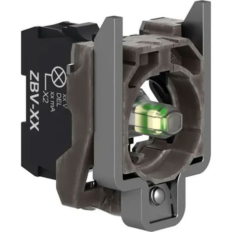 Schneider Electric ZB4BVB1 Lampenfassung mit Befestigungsadapter, mit Lampenfassung Weiß 24 V/DC, (1/4)