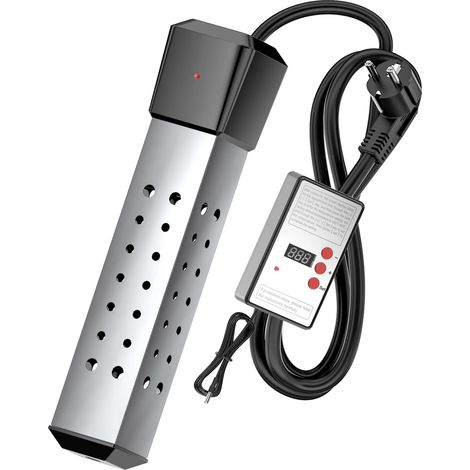 Chauffage électrique 220V, 2000W, thermoplongeur thermostatique, adapté aux salles de bains et aux piscines. (1/4)