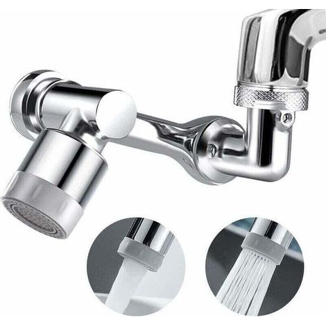 1080° Pivotant Mousseur Robinet, XU, Robinet Cuisine Douchette avec 2 Modes de Pulvérisation, Universel Laiton Massif Embout Accessoires, Aérateur pour Évier Salle Bain,T-Audace KZQ - KZQ (1/4)