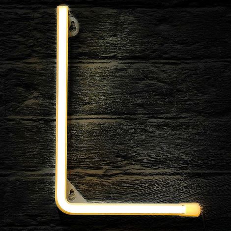 Plafonnier néon LED avec symboles alphanumériques et télécommande sans fil (1/5)