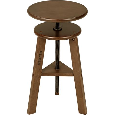 Tabouret à Peindre en Noyer: 48-66cm Tabouret Réglable en Hauteur (1/5)