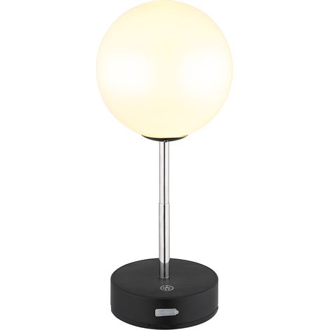 Lampe de table Lampe de salon Touchdimmer noir réglable USB LED