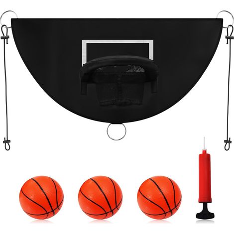 Panier de Trampoline, Jante Breakaway pour Tremper Fixation de Basket Ball Trampoline avec Mini Ballons de Basket Accessoire Trampoline pour Enfants Adultes Intérieur Extérieur (1/5)