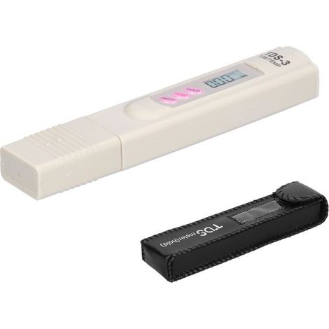 Digitaler TDS-Tester in Stiftform zur Wasserqualitätsmessung, 0–9990 ppm, automatische Temperaturkompensation, ABS-Lederetui, schnelle und präzise Messung (1/5)