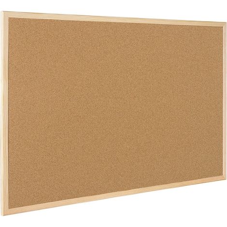 Tableau en liège mural, cadre en pin, tableau en liège naturel, tableau d'affichage, tableau mémo, tableau de messages, tableau d'affichage (40 x 60 cm)