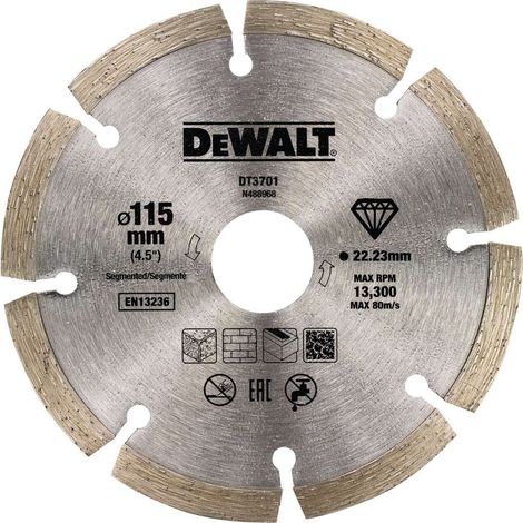 Diamanttrennscheibe 115 x 22,2 mm DeWalt DT3701-QZ