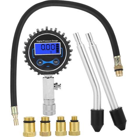 Kit de Testeur Numérique de Compression Moteur 3-300 PSI, Détecteur de Pression de Cylindre pour Réparation Automobile (1/5)