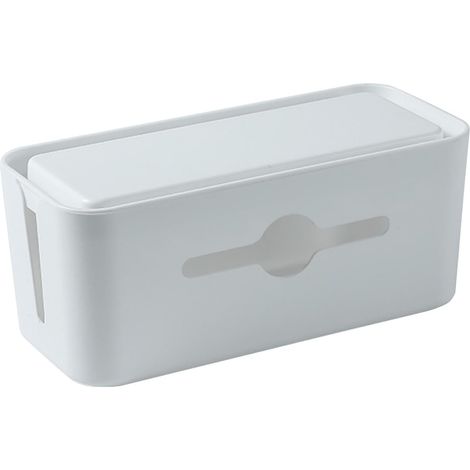 Boîte de rangement de câbles, boîte de rangement de câbles, couvercle anti-poussière, boîte d'organisation de câbles de données, fond antidérapant pour casque (1/5)