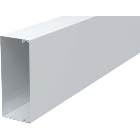 OBO Bettermann Goulotte de câblage avec perforation au fond 60x150x2000 Acier galvanisé sendzimir / revêtement plastique bla..., 6248640