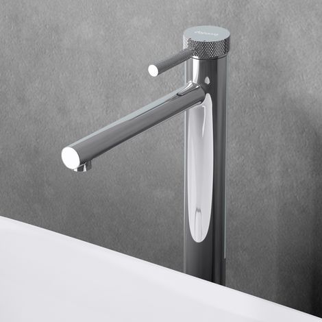 Sogood Robinet mitigeur chromé pour vasque à poser design 30,5cm (1/5)