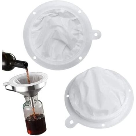 Lebensmittelfilter, Küchensieb aus Nylon, Marmeladensieb, Feinsieb zum Filtern von Wein, Saft, Milch und Kaffee, 200 Mesh und 400 Mesh (1/5)