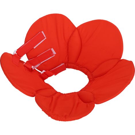 Cône de protection ajustable et souple pour chat et chien, idéal pour la cicatrisation des plaies. Orange, taille S (25-28 cm). (1/5)