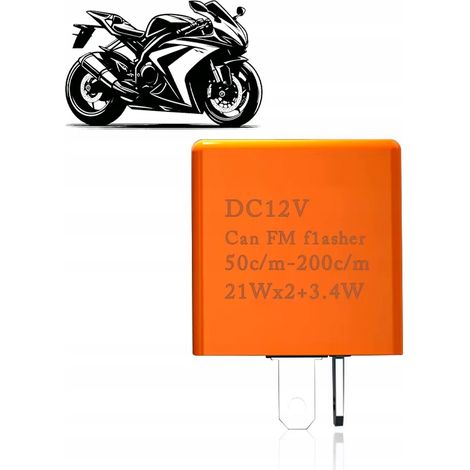 Intermitente LED para motocicleta, ajustable, temporizado, 2 pines, 12 V, moto (1/5)