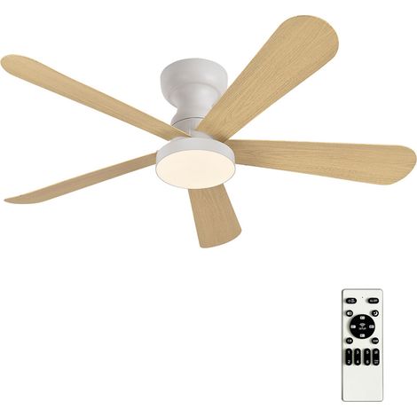Ventilateur de Plafond LED CCT 106 cm, Moteur DC Silencieux à Bobinage en Cuivre, 6 Vitesses, 5 Pales en ABS, Ventilateur avec Éclairage (1/5)