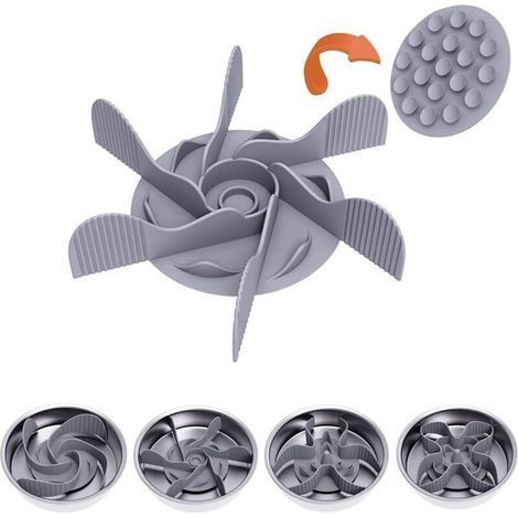 Gamelle Anti Glouton pour Chien Insérer, Gamelle D‘Alimentation Lente pour Chiens Accessoires Favorise Une Alimentation Saine et Digestion Iente pour Chien Chat avec 19 Base Ventouses (1/5)