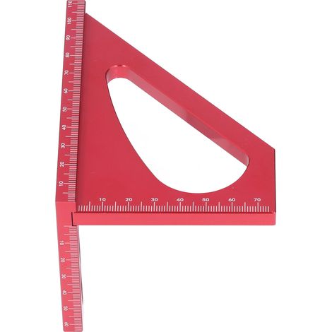 Jauge d'angle en aluminium pour coupes précises à 45° et 90°, outil de mesure menuiserie. (1/5)