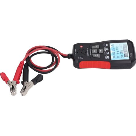 Testeur de batterie auto 12V/24V, analyseur précis avec écran rétroéclairé, lampe torche intégrée, diagnostic rapide et fiable pour voiture. (1/5)