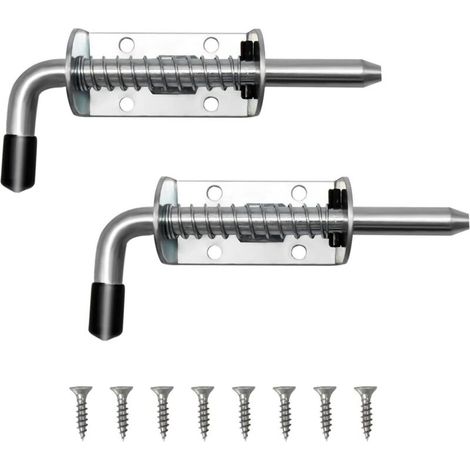 2 Pièces Loquet à Ressort, Verrou de Porte en Acier Inoxydable Dur, Loquet à Ressort Haute Résistance, Adapté aux Camions, Jardins, Entrepôts