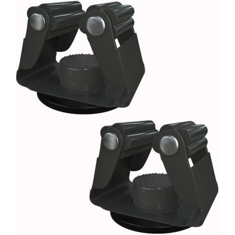Lot de 2 supports magnétiques pour vadrouille et balai, pinces à balai, cintres en acier inoxydable, supports magnétiques pour réfrigérateur, camping-car, rangement mural, garage, cuisine, outils de b (1/4)