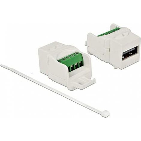Delock Keystone USB2.0 A Buchse >Terminalblock weiß